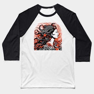 Retro Mermaid Baseball T-Shirt